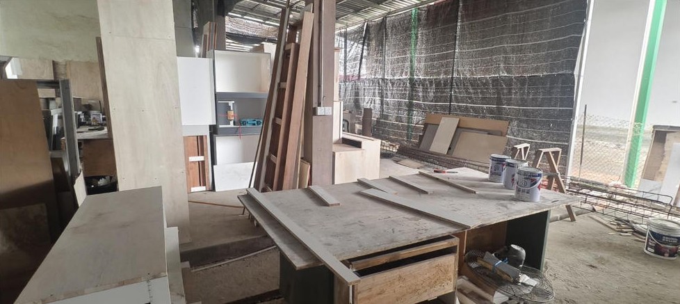 Carpentry benches in the Nas Design workshop