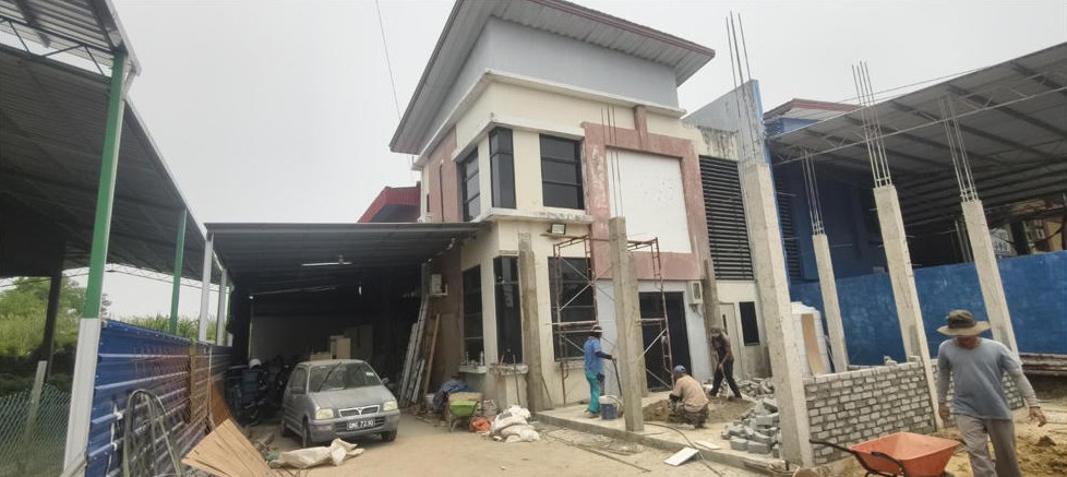 Nas Design site work on a house in Miri